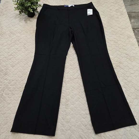 Old Navy Pants - Old Navy Black Mid-Rise Boot Cut Adjustable Waist Dress Pants, Size 16 NWT